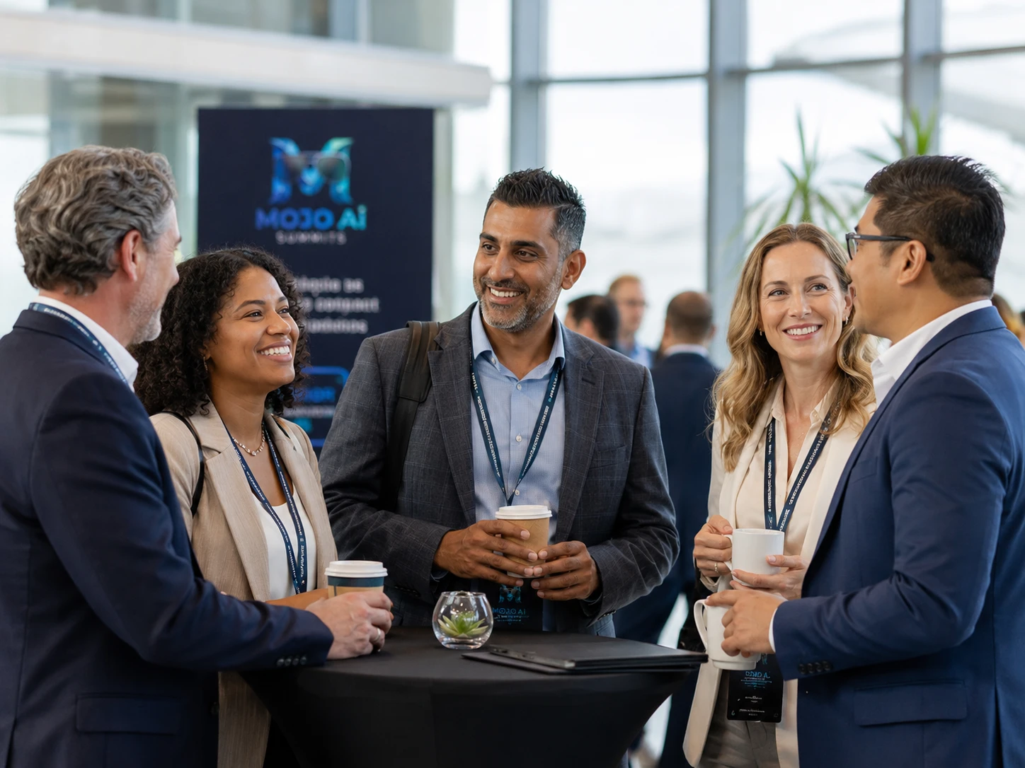 Executives connecting, MOJO AI Summits